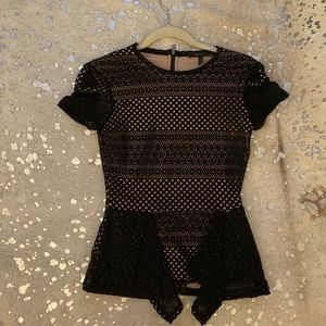 Bcbg peplum top